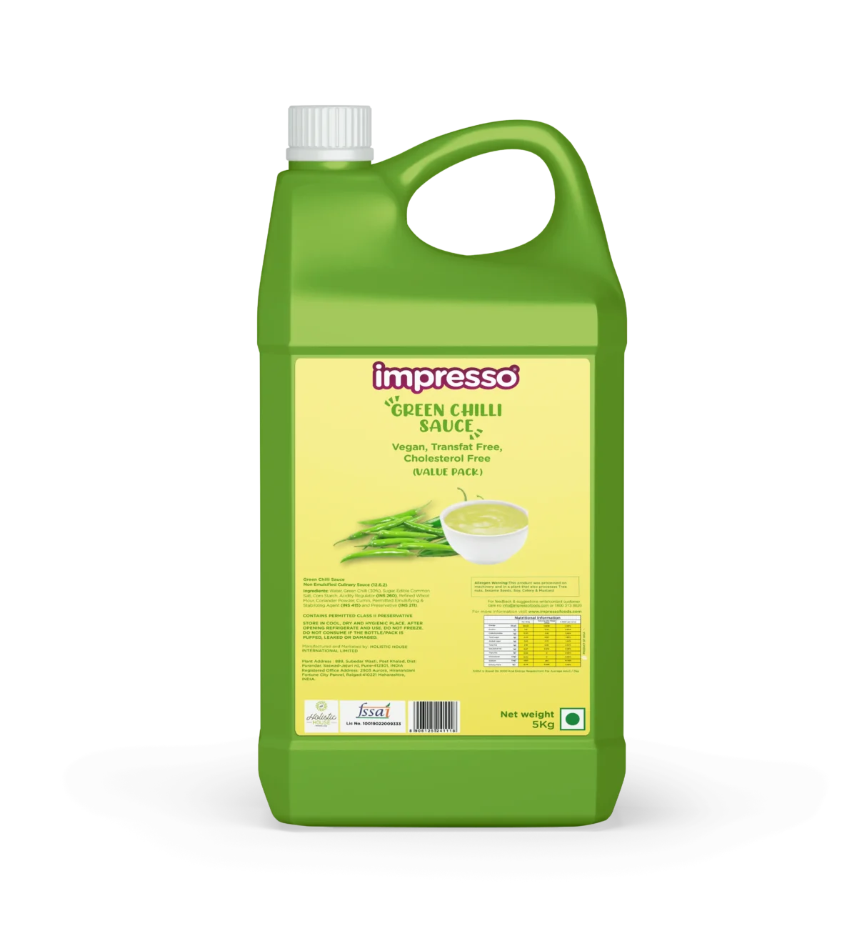 Green Chilli Sauce 5 kg Horeca